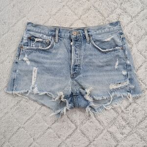 Agolde Shorts Womens 27 Blue Light Swapmeet Parker Vintage Cut Off Festival